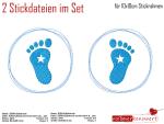 2 Stickdateien im Set Babyfüße im Doodle-Rahmen für den 10x10cm Stickrahmen S284-S285-set-01